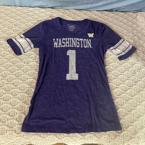 Colosseum UW Husky Deep Purple V-Neck Tee